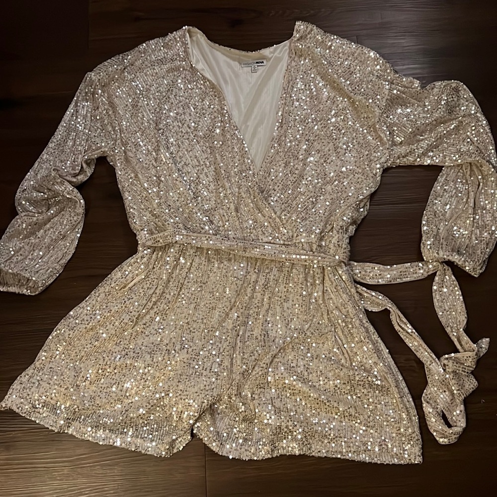 Shimmery Gold Romper